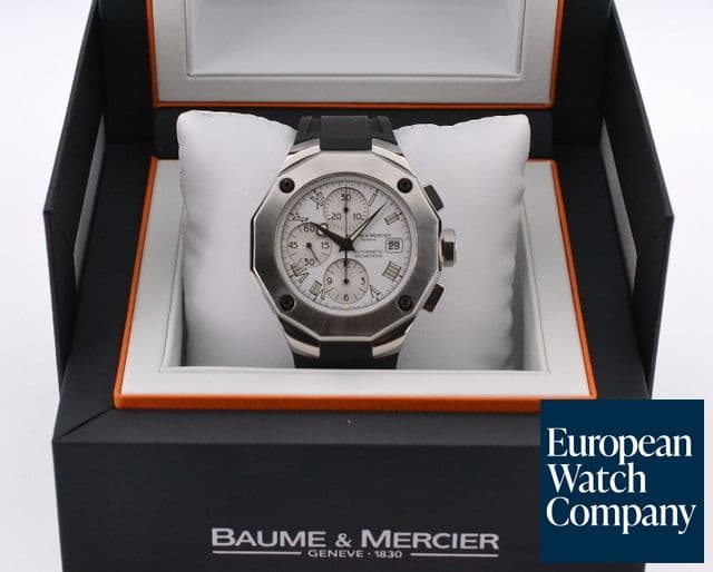 Image of Baume & Mercier Riviera XXL SS White Dial / Rubber