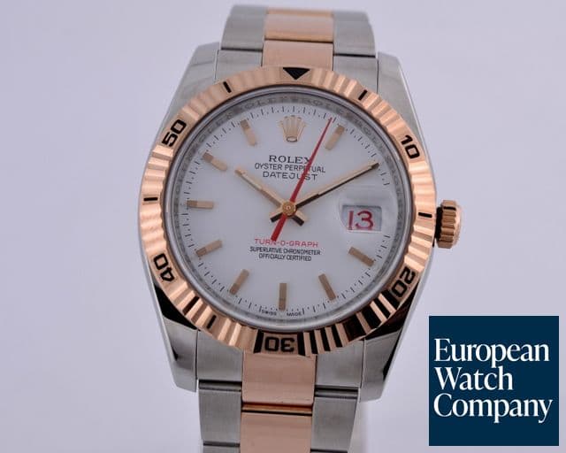Image of Rolex Datejust Turn-O-Graph SS / 18K RG White Dial