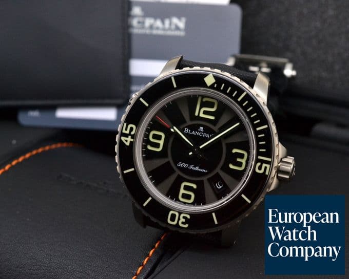 Image of Blancpain 500 Fathoms Titanium Black Dial UNWORN