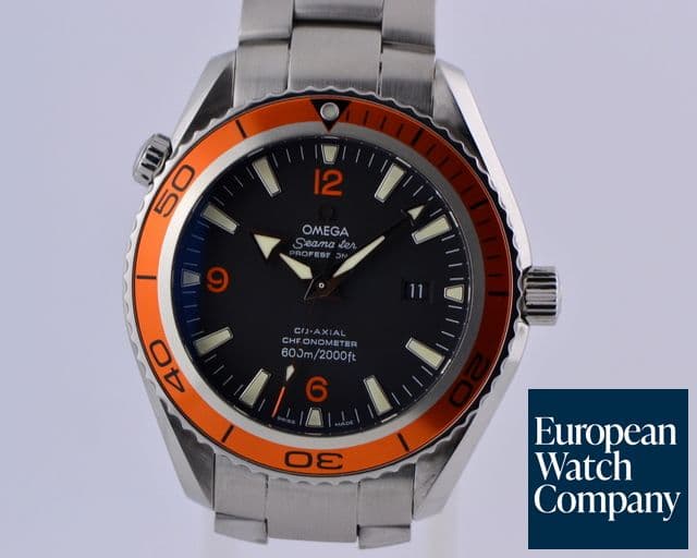 Image of Omega Seamaster Planet Ocean Co-Axial SS/SS Orange Bezel 