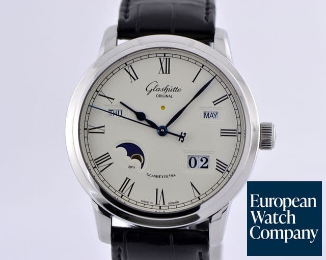 Image of Glashutte Original Senator Perpetual Calendar SS White Dial

