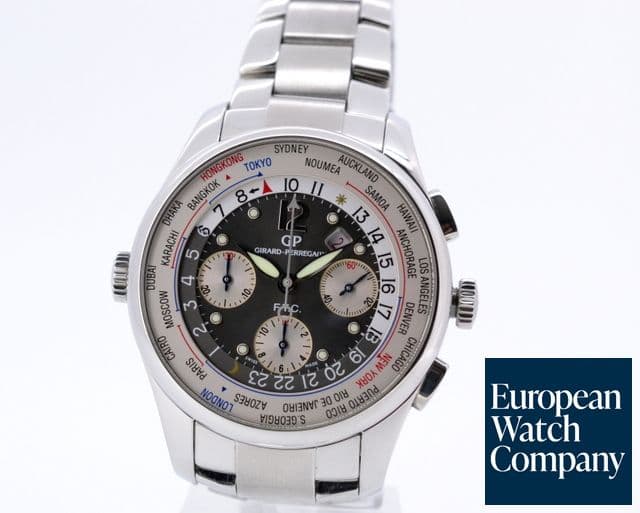 Image of Girard Perregaux World Time WW.TC Chronograph Grey Dial SS / SS