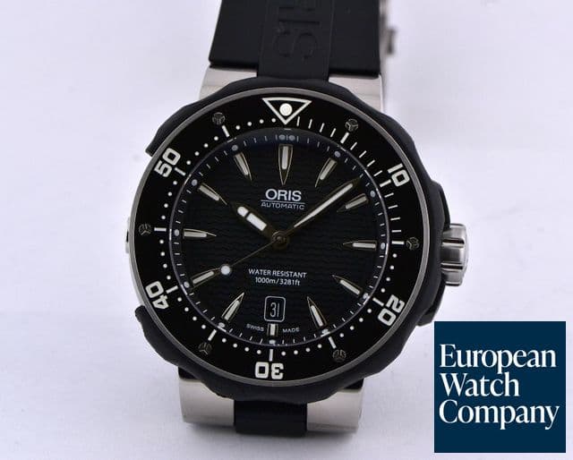 Image of Oris Pro Diver Black Dial  Titanium / Rubber 