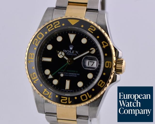 Image of Rolex GMT Master II SS / 18K Black Dial Ceramic Bezel
