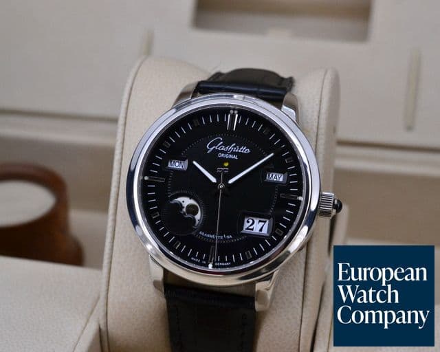 Image of Glashutte Original Senator Perpetual Calendar Black Dial Platinum Limited
   