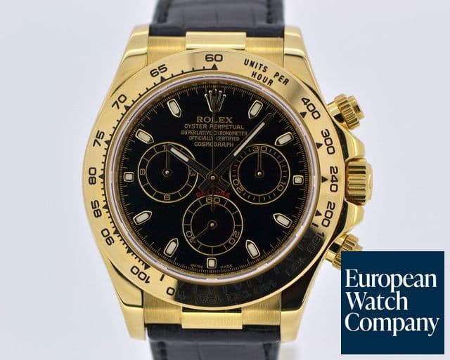 Image of Rolex Daytona Black Dial 18K / Alligator 