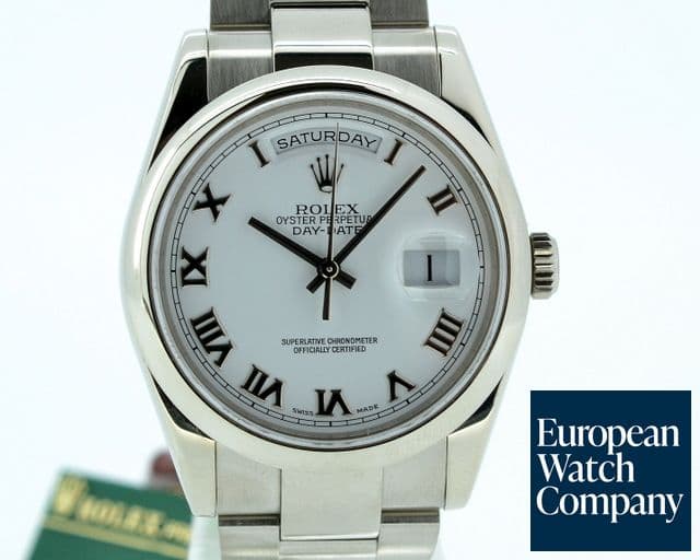 Image of Rolex Day Date Oyster President White Roman 18K WG 
