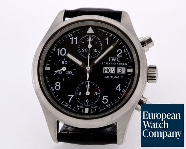 Image of IWC Pilot Chronograph SS Black Dial