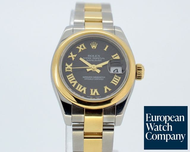 Image of Rolex Lady Datejust 18K / SS Oyster Black Roman Dial