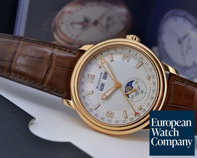 Image of Blancpain Leman Complete Calendar  Moon 18K Rose Gold UNWORN