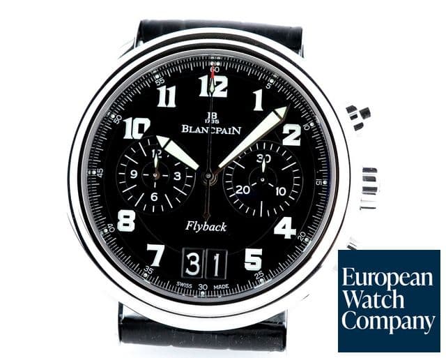 Image of Blancpain Flyback Chronograph Big Date SS Black Dial
