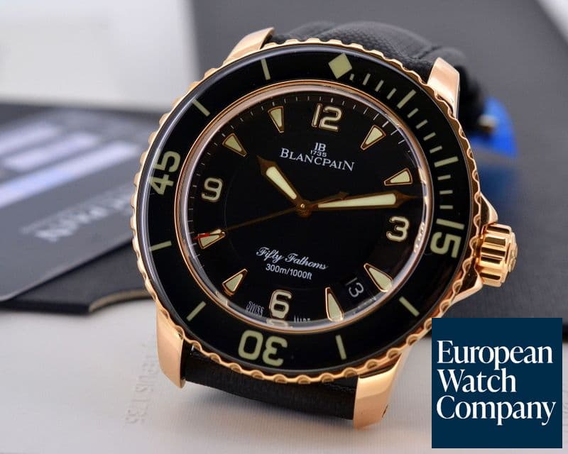 Image of Blancpain Fifty Fathoms 18K Rose Gold / Kevlar UNWORN 