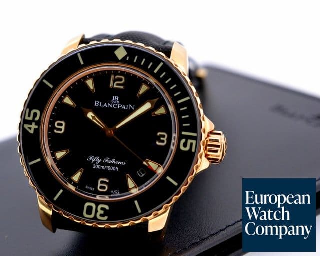 Image of Blancpain Fifty Fathoms 18K Rose Gold / Kevlar 