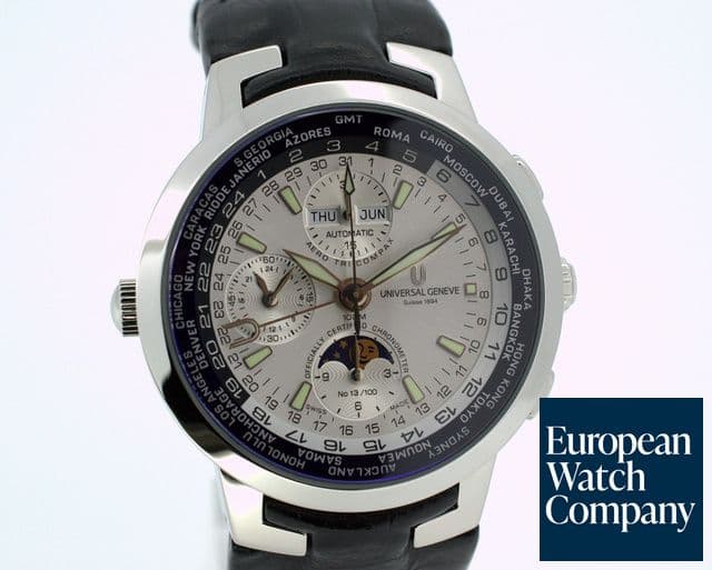 Image of Universal Geneve Aero Tri-Compax Chronometer SS / Alligator 