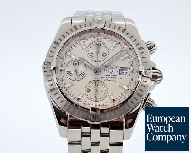 Image of Breitling Chronomat Evolution Chronograph SS Silver Dial 