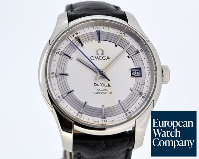 Image of Omega De Ville Co-Axial Hour Vision Silver Dial SS / Alligator 