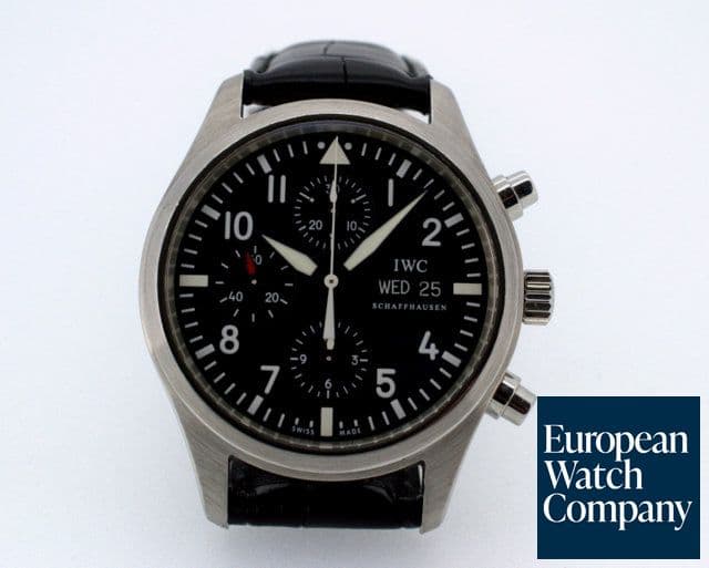 Image of IWC Pilot Chronograph SS / Alligator 