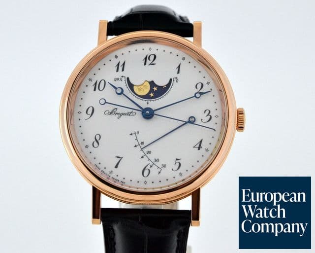 Image of Breguet Classique Moonphase 18K RG Enamel Dial / Deployant Buckle 
