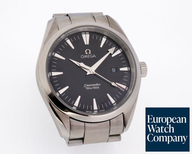 Image of Omega Aqua Terra Black Dial Quartz SS / SS 