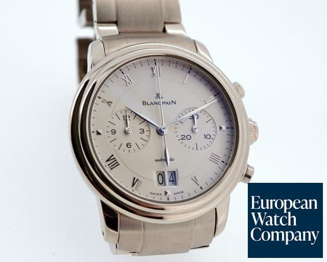 Image of Blancpain Villeret Chronograph Big Date 18K WG / WG