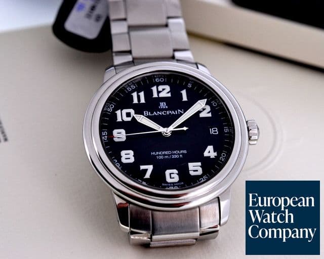 Image of Blancpain Leman Military Black Dial SS / SS