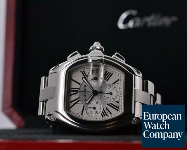 Image of Cartier Roadster Chronograph Silver Dial SS / SS 