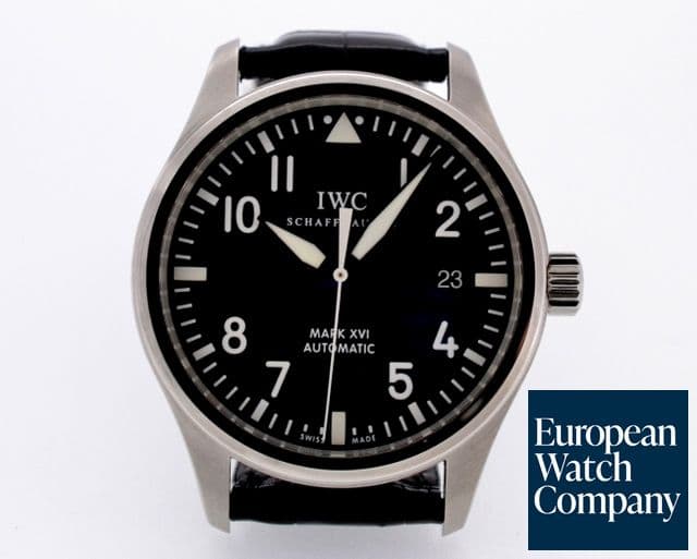 Image of IWC Mark XVI Black Dial SS / Alligator 