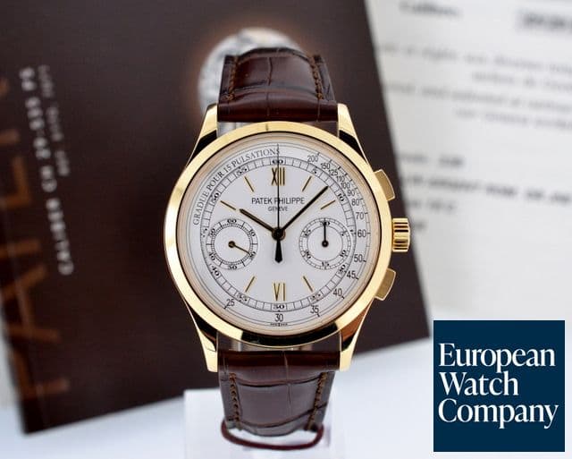 Image of Patek Philippe Chronograph 18K Yellow Gold / White Dial 