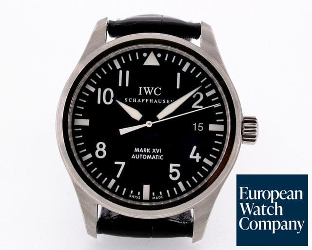 Image of IWC Mark XVI Black Dial SS / Alligator 