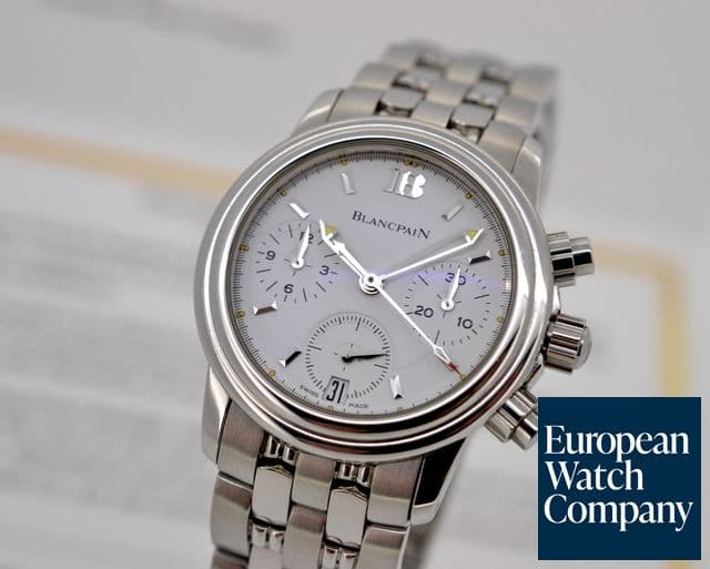 Image of Blancpain Leman Chronograph Mid Size White Dial SS / SS