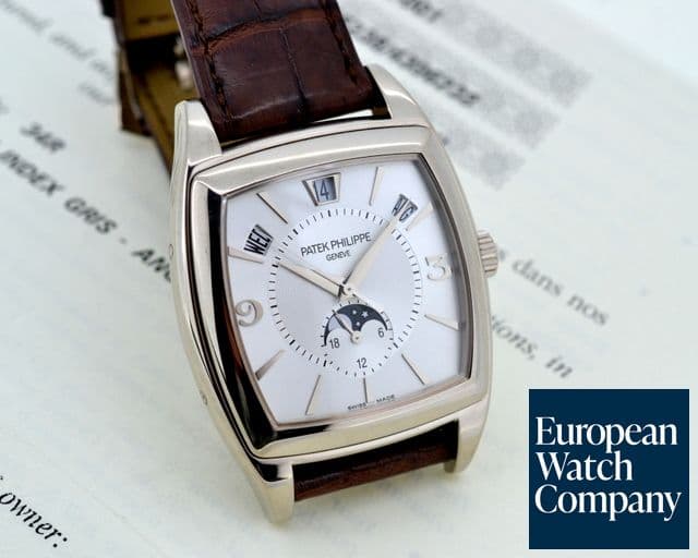 Image of Patek Philippe Gondolo Calendario 18K WG Silver Dial 