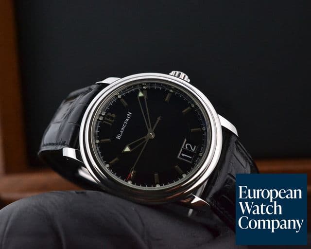 Image of Blancpain Leman Big Date SS Black Dial 

