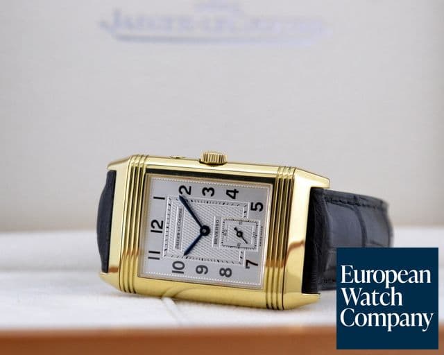 Image of Jaeger LeCoultre Reverso Duo 18K Yellow Gold Silver Dial 