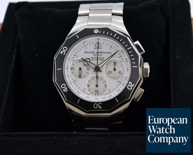 Image of Baume & Mercier Riviera XL Chronograph White Dial SS / SS 