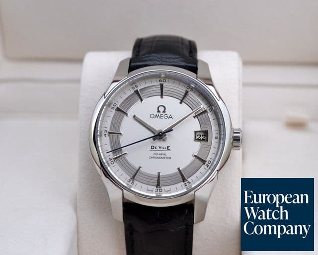 Image of Omega De Ville Co-Axial Hour Vision Silver Dial SS / Alligator 