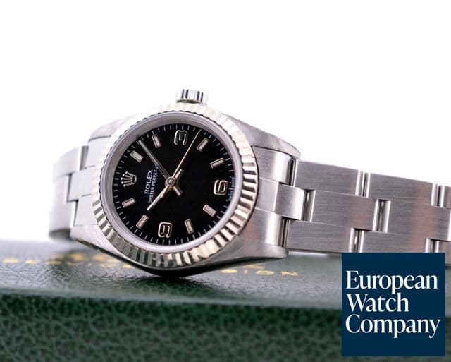 Image of Rolex Ladies Oyster Perpetual Black Dial SS / Oyster Bracelet