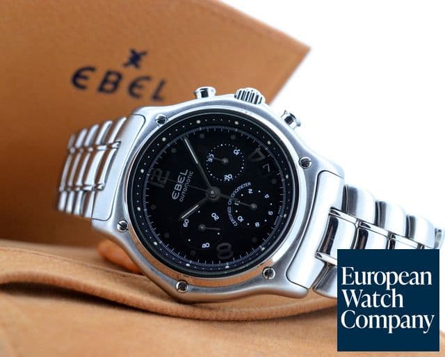 Image of Ebel 1911 Chronograph Black Dial SS / SS