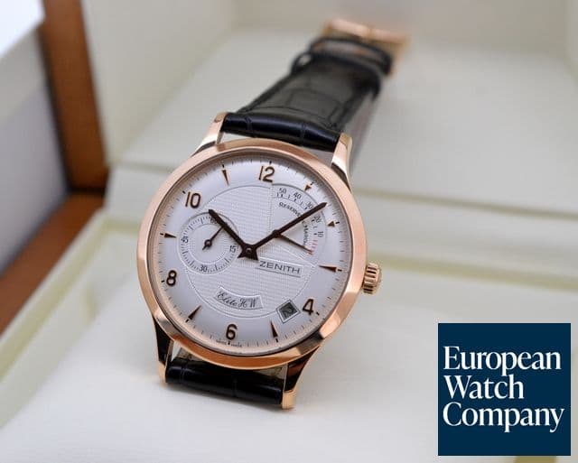 Image of Zenith Elite Hand Wound Power Reserve 18K Rose Gold