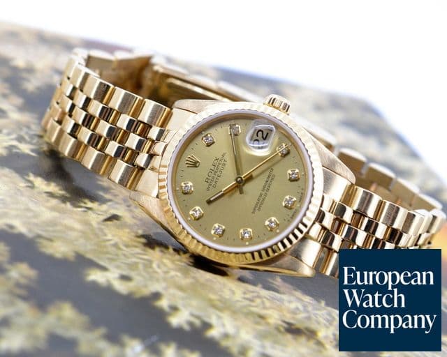 Image of Rolex Datejust Midsize 18K Yellow Gold / Jubilee Diamond Dial