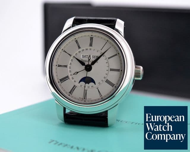 Image of Tiffany Tiffany Complete Calendar Platinum Silver Dial