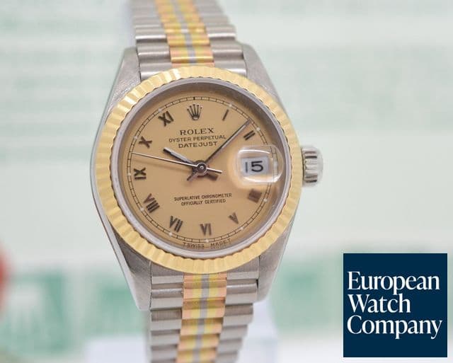 Image of Rolex Ladies Datejust "Tridor" President Champagne Roman Numerals
 