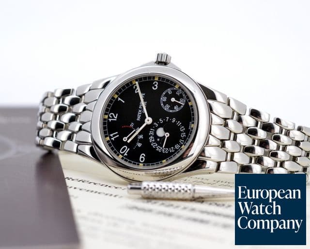 Image of Patek Philippe Power Reserve Moon Phase Black Dial SS / SS