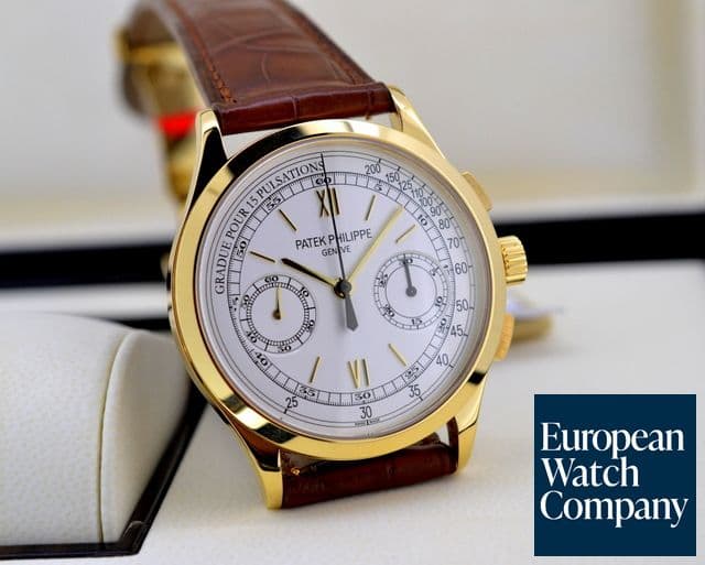 Image of Patek Philippe Chronograph 18K Yellow Gold / White Dial UNWORN