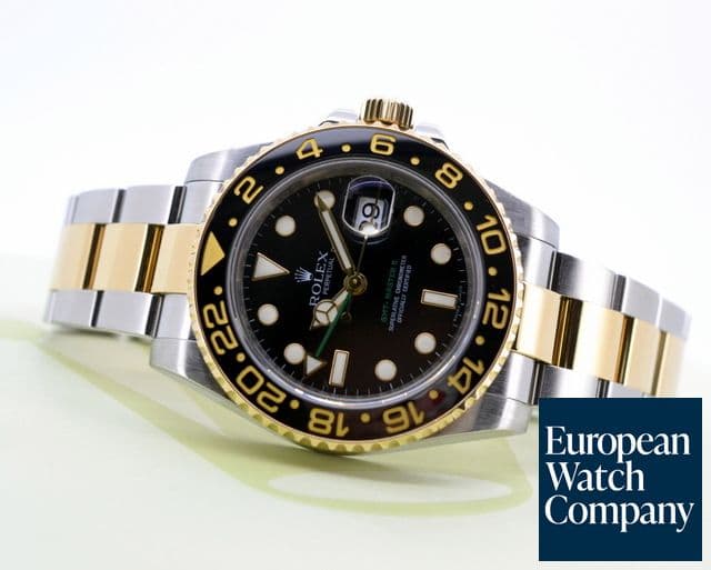 Image of Rolex GMT Master II SS / 18K Yellow Gold Black Dial 