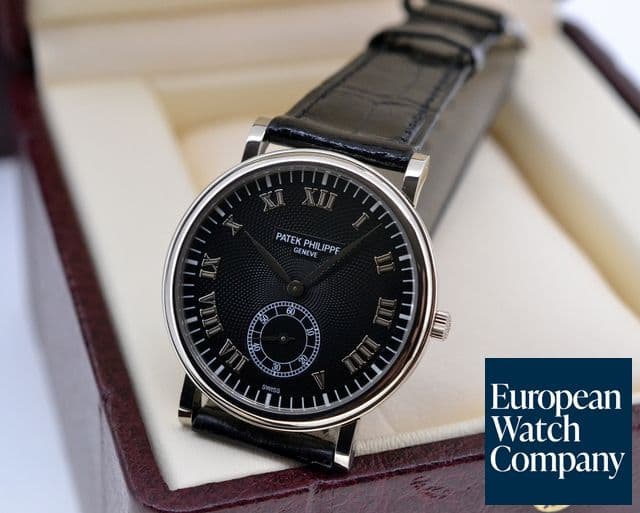 Image of Patek Philippe Calatrava 18K White Gold Black Dial 