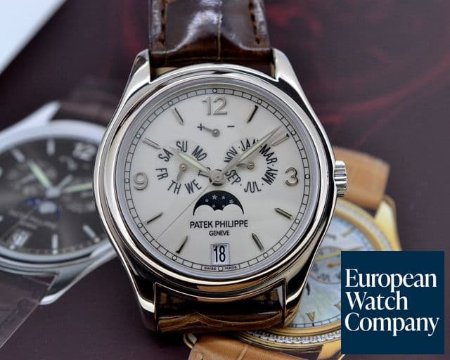 Image of Patek Philippe Annual Calendar 18K White Gold Porcelain Dial 

