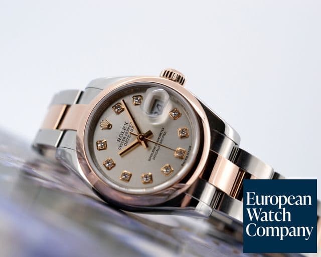 Image of Rolex Lady Datejust 18K Rose / SS Oyster Silver Diamond Dial