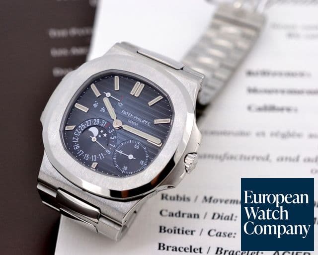 Image of Patek Philippe Jumbo Nautilus Moonphase Power Reserve SS