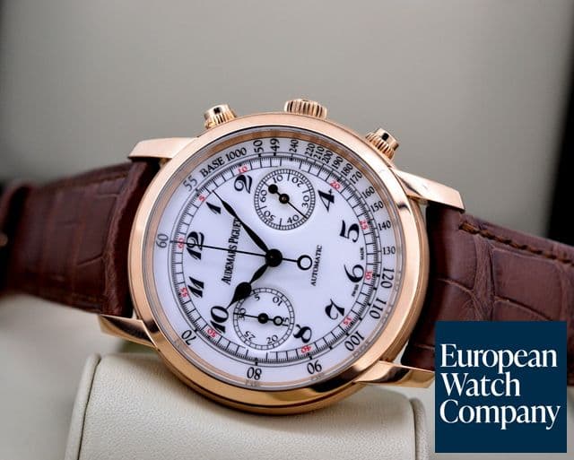 Image of Audemars Piguet Jules Audemars Chronograph White Dial 18K Rose Gold 
