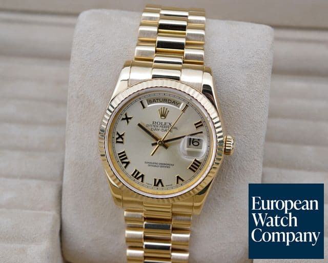 Image of Rolex Day Date President Champagne Roman 18K Yellow Gold 